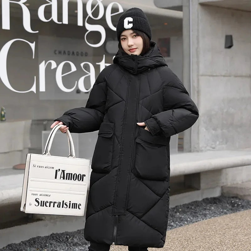 20 degrees Winter Women long Parkas Jackets Casual Hooded Thick Warm Windproof Parkas Coat Fashion Female outwear Long parkas