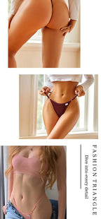 Cotton Sexy Thongs Adjustable Women's Panties Soft Panties Low Waist Seamless Thongs Woman Lingerie Tangas Mujer S-XL FINETOO