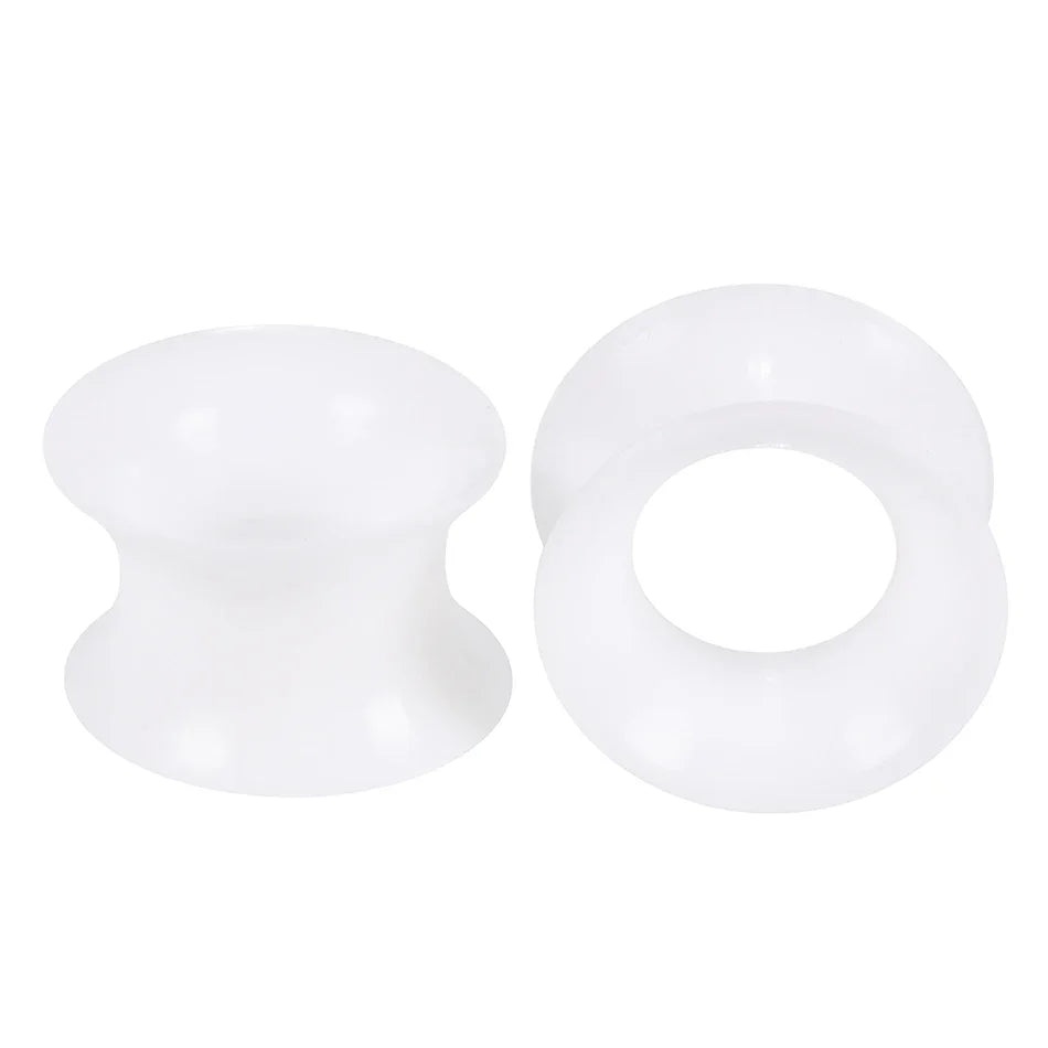 3-38mm Big Size Hollow Silicone Flexible Double Flared Flesh Ear Tunnel Plugs Phimosis Stretcher Rings Gauge Expander Stretchers