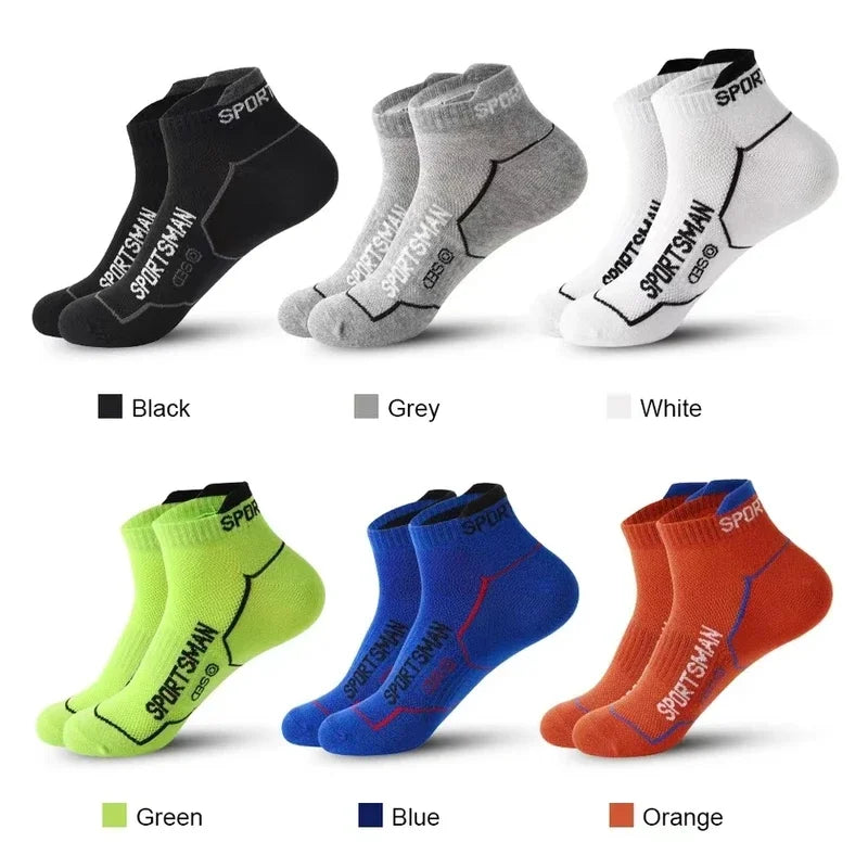 5 Pairs sport Socks High Quality  Men's Summer Man Short Socks Breathable Ankle Socks Cotton Black Thin Cut Run Men Socks