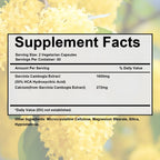 100% Pure Garcinia Cambogia 1600 mg Supplement - HCA Extract, Fast Absorbing, Carb Blocker Metabolism, 120 Capsules
