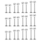 10-100pcs/lot Stainless Steel Labret Lip Bar Rings Stud Tragus Helix Bar Ear Cartilage Piercings Jewelry for Women Men 3mm Ball