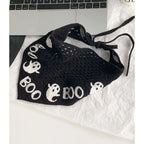 Halloween Costume Skeleton Ghost Bat Spider Web Personalized Knitted Crochet Headband Female Photo Photo Triangle Scarf Trendy