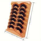 21 Pairs 3-Pack Fake Lashes Fluffy Russian Strip Lashes 3D Fake Lashes Makeup Messy False Eyelashes Fluffy Thick Lashes