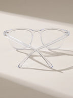 1PC/2PCS Fashion Pentos Plastic Frame Anti-Blue Light Clear Glasses For Daily Office Reading Life Eye Protection Accessories.