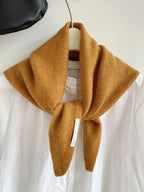 British Korean Style Niche Wool Knitted Triangular Scarf Women Headscarf Knitted Scarf Multi-functional Warm Knitted Scarf