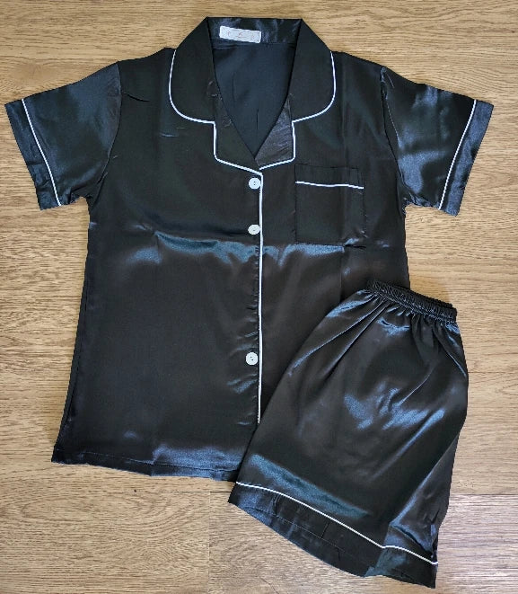 BPersonalised Satin Sleep Shorts Bridesmaid Pyjamas Set Matching Bridesmaid Proposal Gift Her For Women Silk Sleepwear Pajamas