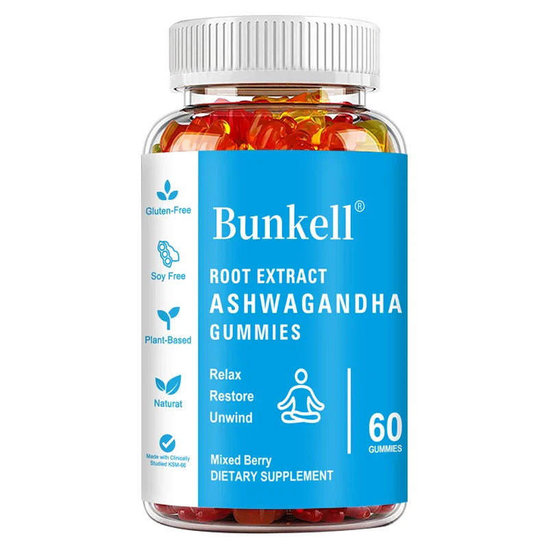 Ashwagandha Gummies - Contains vitamin D3, helps improve sleep, relieve stress and calmness, and boost immunity