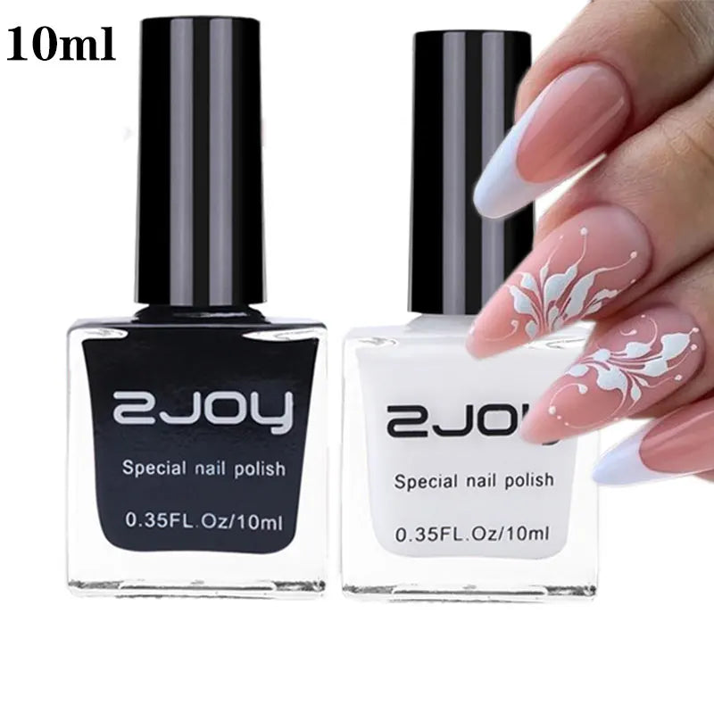 Black White Nail Art Stamping Polish 10ml 30 Colors Stamping Plates Polish Stamping Gel No Smudge Top Oil Colorful Nail Varnish