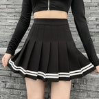 Black High Waist Mini Skirts Punk Pleated Vintage Skirt Gothic Streetwear Cross Print Pleated Women Skirts Lolita Harajuku Skirt