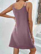 2024 New Summer Fashion Solid V Neck Hollow Dress Women's Double Straps Elegant Bodycon Sleeveless Vestidos