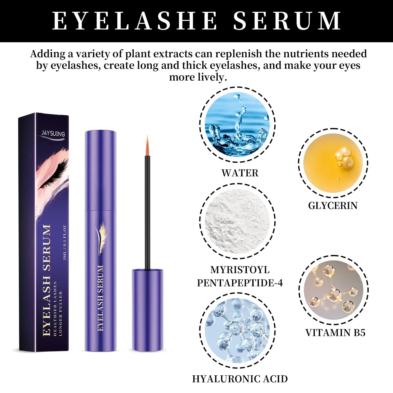 7 Days Fast Eyelash Growth Serum Eyelash Eyebrow Growth Strong Makeup Extension Treatment Thicken Care Products