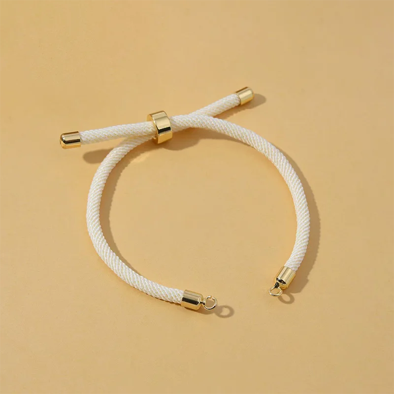 10Pcs Twisted Nylon Cords Bracelet Adjustable Extension Tail Chain Connector For DIY Handmade Jewelry Making Accessories