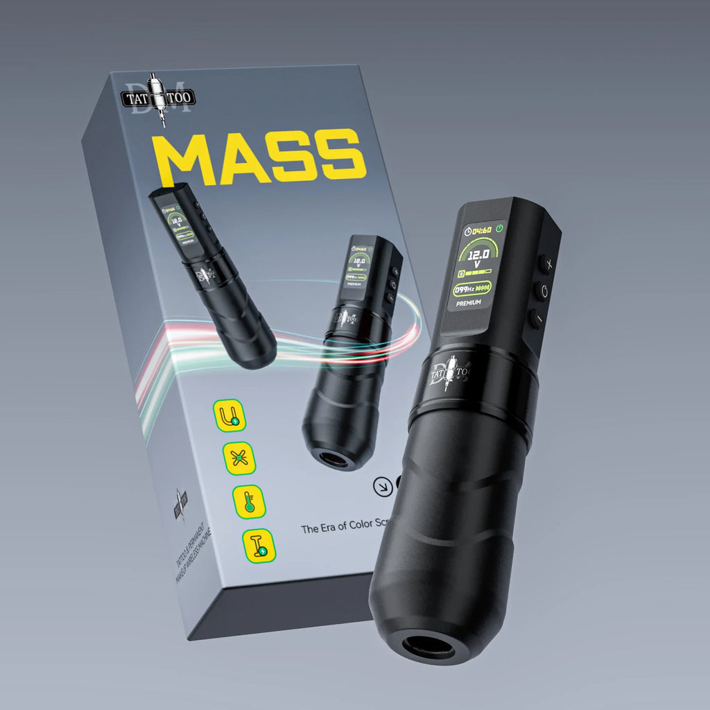 DM Wireless Tattoo Machine Kit Tattoo Pen Kit 4.0MM Stroke 1500mAh High-Capacity Battery For Permanent Makeup Tattoo Gun Kit