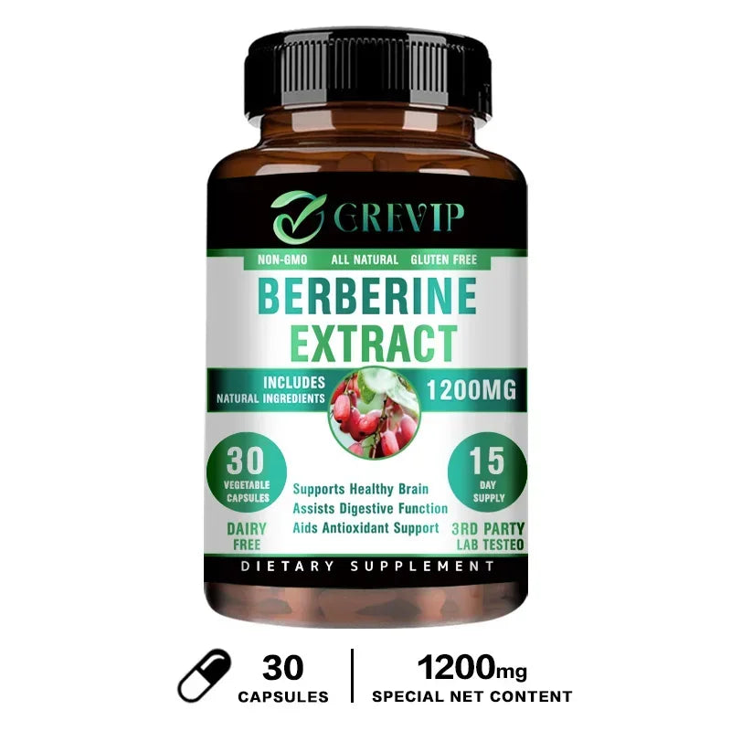 Berberine Extract - Supports Digestive System, Antioxidant, Enhances Cognitive Processes