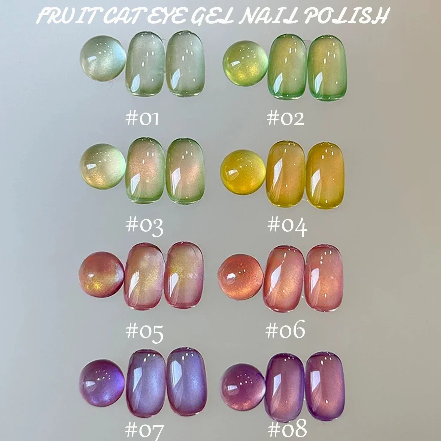 1-3pcs PSK 2025 New Whitening Purple Glass Beads Starry Crystal Nail Art Purple Glass Bead Cat Eye Gel Nail Polish Nail Supplies