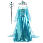 Elsa Dress for Girls 3-10Y Birthday Role Elsa Princess Dress For Kids Halloween 2024 Carnival Easter Party Cosplay Girls Costume