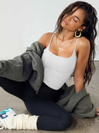 2025 summer new knitted babes with suspender bottoms and slim vest tops