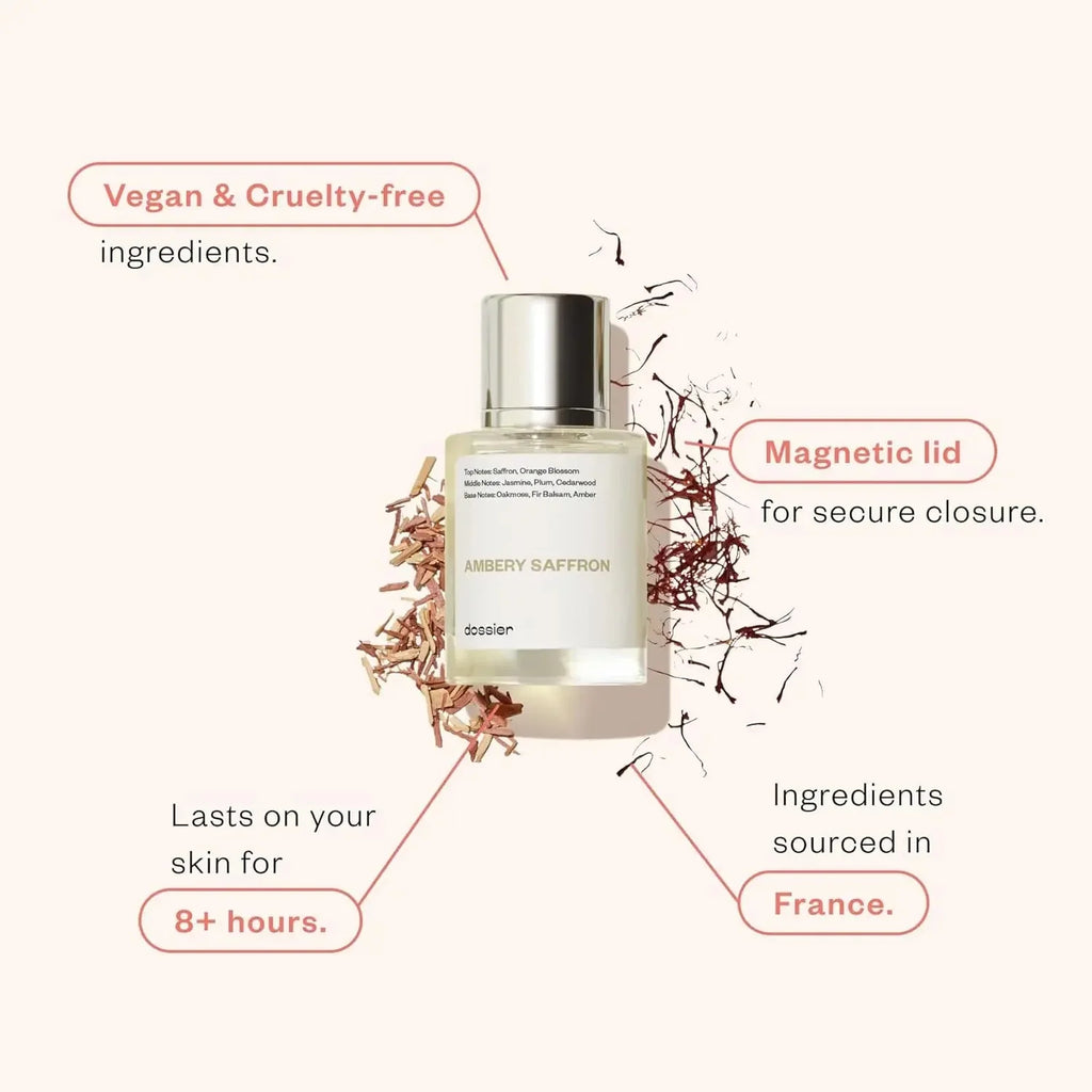 Dossier Ambery Saffron 1.7 Oz (50ml) Eau de Parfum Spray Perfume Fragrance Unisex Perfume Spray NEW IN BOX