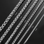 3mm/4mm/5mm/6mm/7mm/8mm Stackable Chain Stainless Steel Link Classic Curb Necklace for Men Women Jewelry 14 to 40 Inches
