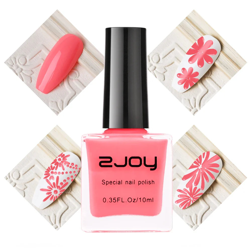 Black White Nail Art Stamping Polish 10ml 30 Colors Stamping Plates Polish Stamping Gel No Smudge Top Oil Colorful Nail Varnish