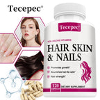 Hair Skin & Nails Vitamin Capsules - with Biotin and Collagen, Nutritional Supplement for Men and Women, Non-GMO, Gluten-Free