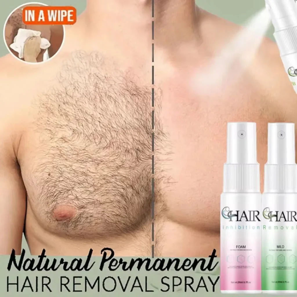 2 Minutes Fast Hair Removal Spray Painless Hair Growth Inhibitor Arm Armpit Leg Permanent Depilatory for Men Women Repair Care