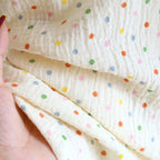 2025 New Summer Women's Pajama Set 100% Cotton Crepe Short Sleeve+Shorts+Pants 3-Piece Pajama Women's Cardigan Home Clothes