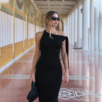 Candyhot Sexy Solid O-Neck Sleeveless Casual Fashion Dress Y2K Summer Slim Fit Piece Maxi Dress Evening Dresses Women's Clothing