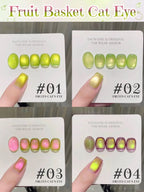 1-3pcs PSK 2025 New Whitening Purple Glass Beads Starry Crystal Nail Art Purple Glass Bead Cat Eye Gel Nail Polish Nail Supplies