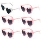6pcs Bachelorette Party Sunglasses Wedding Bridal Shower Decoration Pink White Heart Glasses Bridesmaid Gifts Hen Party Supplies
