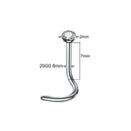 100Pcs/lot Surgical Steel Nose Piercing Stud Earrings Nostril Piercing Crystal Nariz Pirsing Nose Rings for Women Jewelry Gift