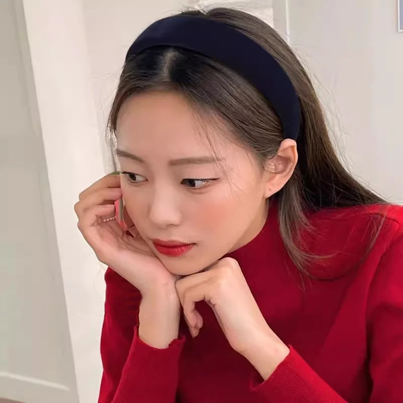 Autumn Winter Soft Velvet Cloth Sponge Padded Hairbands for Women Girls Casual Shopping Face Washing Dress Up Hair Accessories