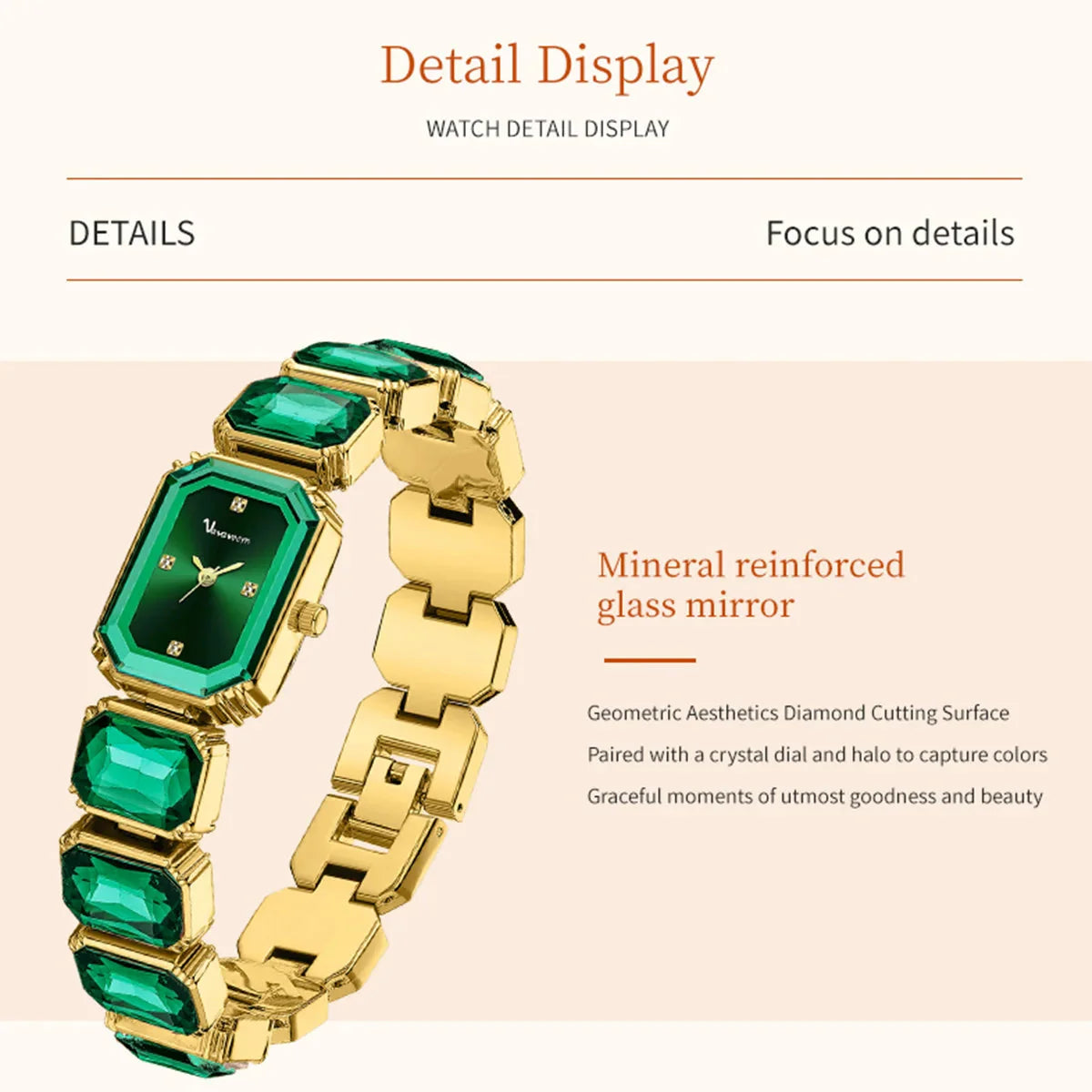 1PC Luxury Women's Watch Fashion Stainless Steel Gold Gorgeous Water Diamond Square Quartz Movement Gift Wrist Watches for Women