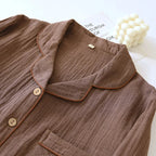 2025 New Spring Couple's Pajama Set 100% Cotton Long Sleeve Long Pants Two Piece Set for Men and Women's Home Furnishings