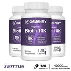 Biotin 10,000mcg - with Coconut Oil Vitamin for Hair Growth, Natural Hair, Skin and Nails - Non-GMO