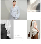 AMII Minimalist Blue Jeans Women 2025 Summer New Versatile Denim Wide Leg Pants Low Waist Thin Casual Loose Trousers  12542121