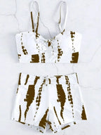 2025 Print High Waist String Two Piece Bikini Women Swimwear Female Swimsuit Bathers Bathing Swimming Suit Beachwear Summer