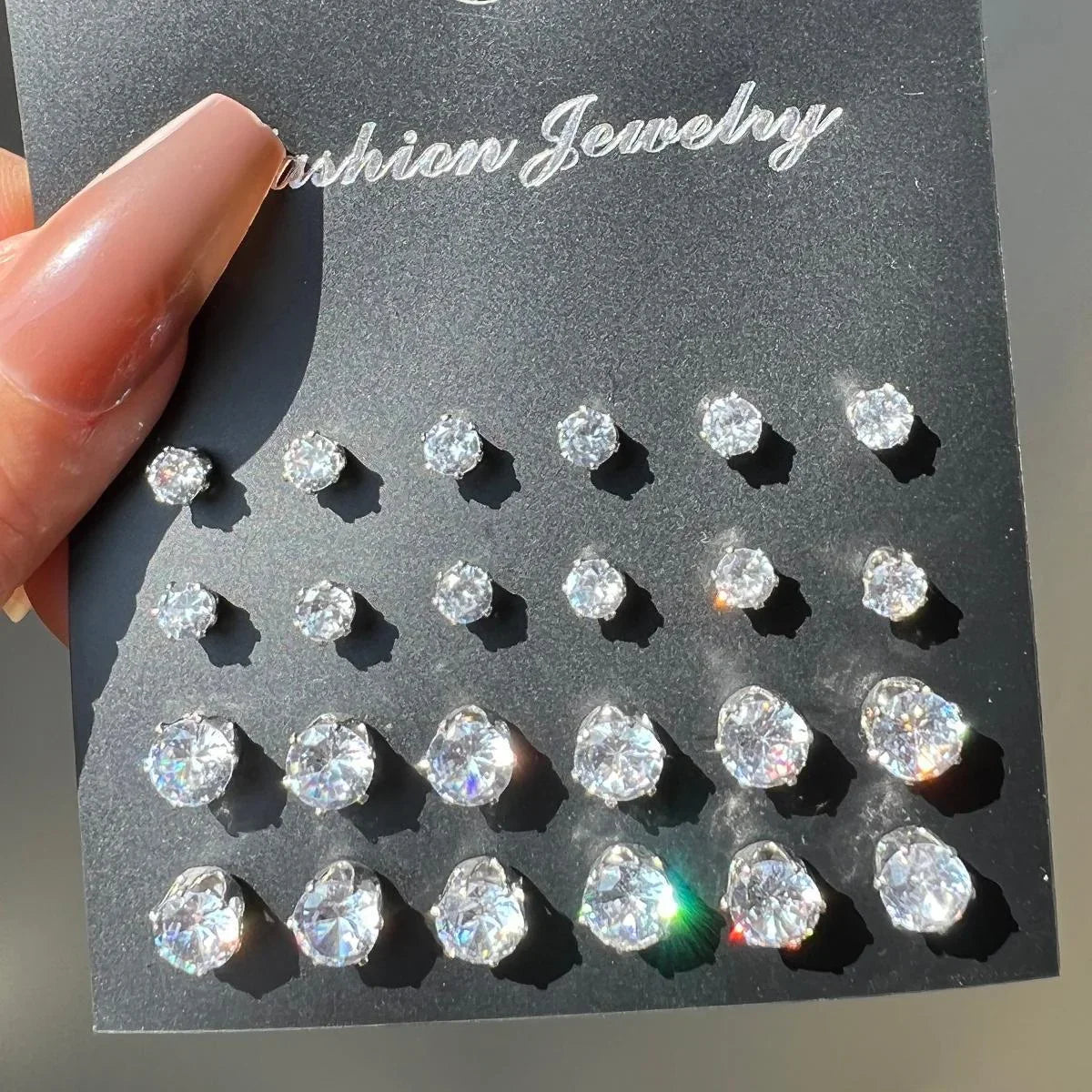 36 Pcs Simple Shiny Rhinestone Stud Earrings Set for Women Fashion Crystal Zircon Pearl Earring New Jewelry Accessories Gifts