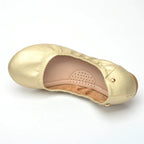 COSYSUSY Party Shoes Foldable Ballet Flats Portable Travel Fold up Shoe Prom Ballerina Flats Roll up for Bridal Wedding Shoes