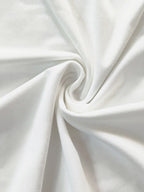 Chic Black & White Lips Graphic Tee for Women Casual Summer Short Sleeve T Shirt Stretchy Polyester Blend Machine Washable