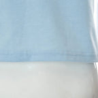 Cute 2000s Aesthetics Letter Print Blue Baby Tees Y2K Streetwear O-neck Short Sleeve Crop Tops Women Fashion 2023 Slim