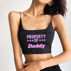 DADDY'S GIRL Pink Letters Hot Tops for Women Sexy Tank Top Women's Outerwear Cute Tops New Fashion Female Clothes Women Clothing