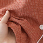 2025 New Japanese Spring/Summer Couple Pajama Set 100% Cotton Crepe Short Sleeve and Long Pants Two Piece Home Suit Thin Style