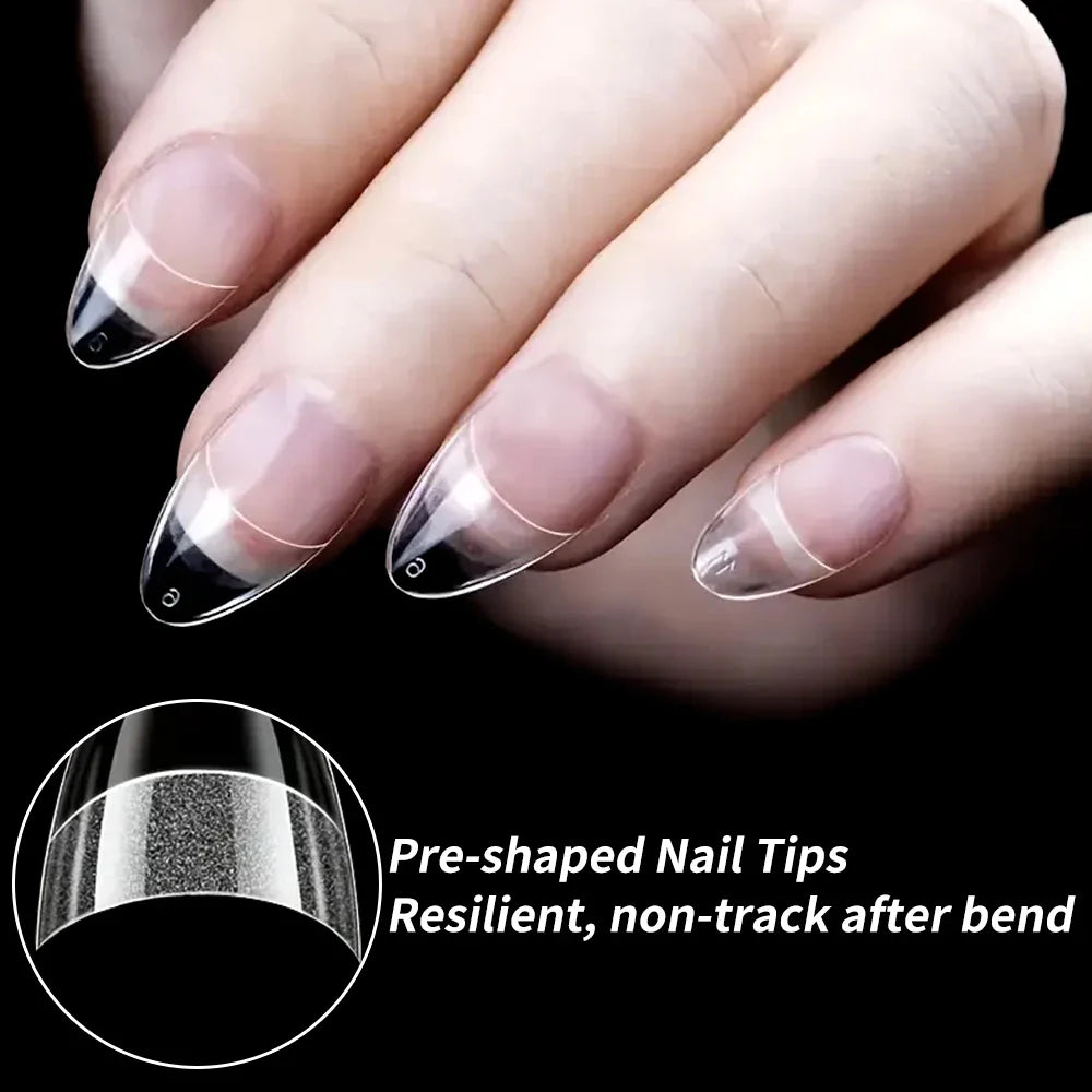 240pcs XS Fake Nails Short Square/Almond False Nail Tips Half Matte Acrylic Square Fingernails DIY For Manicure Extension Tools