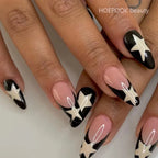 24pcs Nude French Fake Nails White Edge Almond False Nails Art Full Coverage Removable Waterproof Artificial Press on Nail