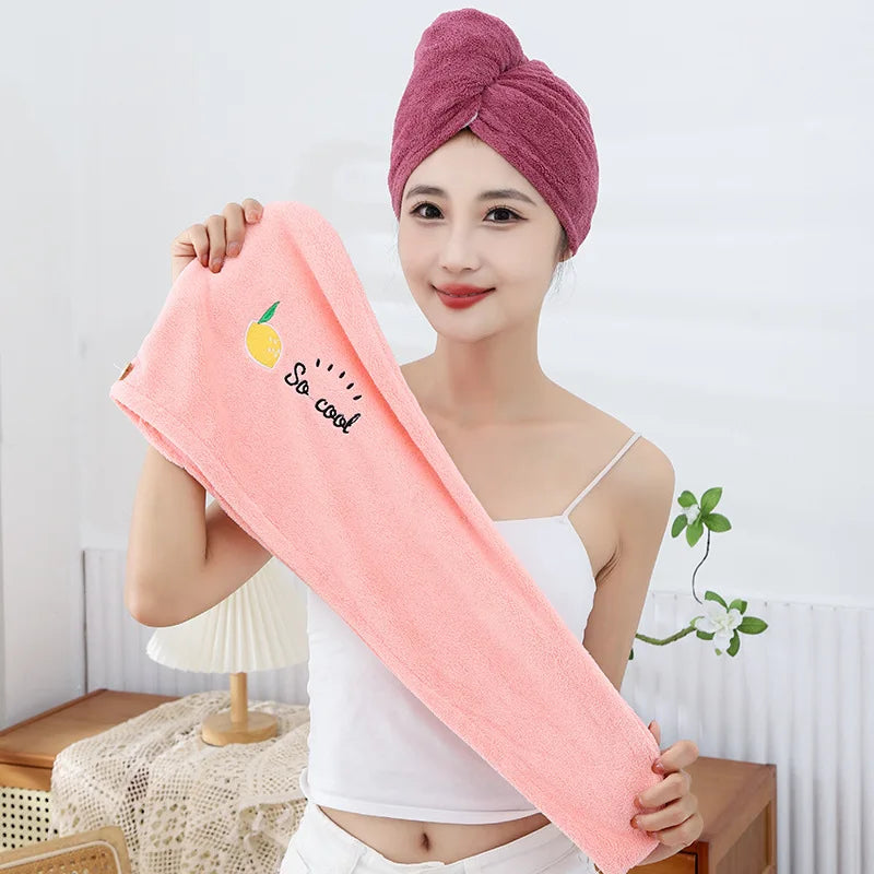 1pc Quickly Dry Hair Hat Super Absorbent Soft Bathroom Women Head Towels Girls Cute Hair Towel Hair Dry Wrap Bonnets