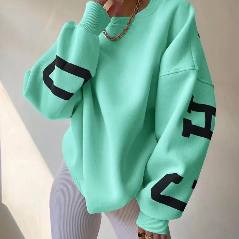 American Fashion Brand Harajuku Retro Letters Fashionable Loose Hoodie Women Street Hip-hop Punk Y2K Casual Oversized Sweatshirt