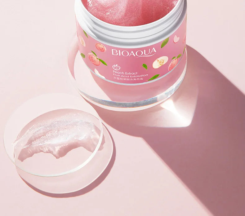 BIOAQUA Honey Peach Exfoliating Cream Facial Scrub Exfoliant Body Scrub Moisturizing Nourishing Exfoliator Skin Care Exfoliants