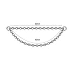 Dreamlee ASTM G23 Titanium Connector Chain For Nose Ring Hoop Clicker Cartilage Helix Body Piercing Jewelry Accessory